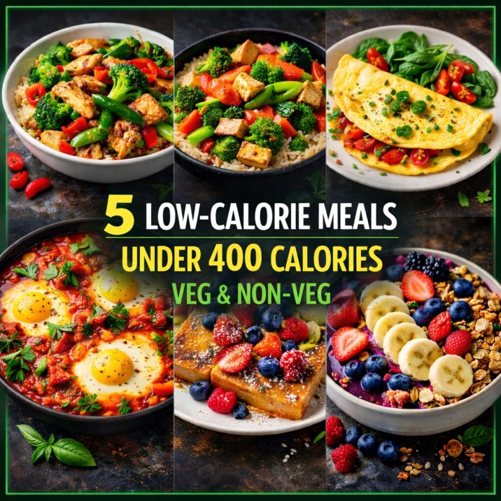 5 Low-calorie breakfast recipes under 400 calories.