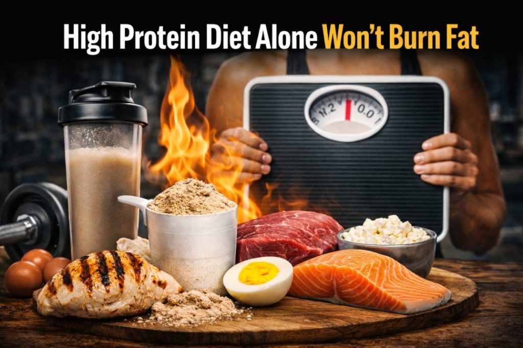high protein diet not working for fat loss and muscle gain